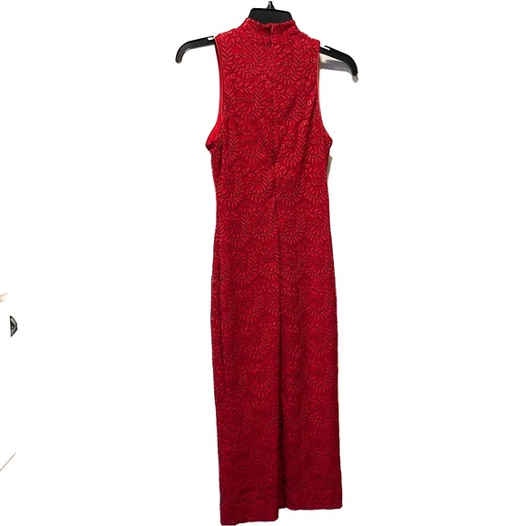 Dress the Population Zoey Lace Midi Dress - Red - Size Medium - Picture 4 of 11